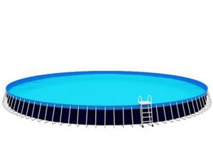 Wholesale Round Shaped Outdoor Above Ground Pool Customized Size 0.9mm Tarpaulin PVC from china suppliers