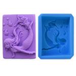 Silicone Baking Utensils Diy Handmade 3d Model Mermaid Shaped Logo Molds
