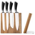 Acacia Wood Magnetic Knife Organizer Universal Block for Knives Scissors