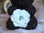 New Arrival Christmas Gift Diamond Bear Preserved Rose Bear Valantine's day gift