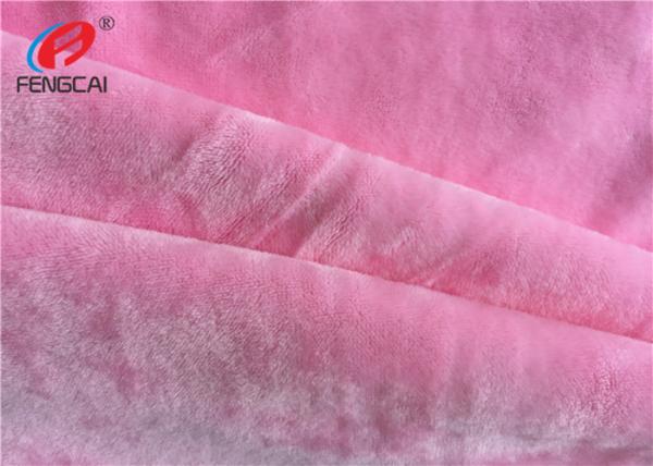 Stretch Plain Dyed Spandex Velvet Fabric , Super Soft Polyester Velvet Fabric