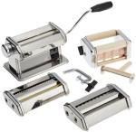 Pasta Maker Deluxe Set By Cucina Pro Includes Spaghetti Fettucini Angel Hair