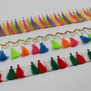 Wholesale Curtain 100% Polyester Multicolor Brush Fringe Tassel from china suppliers