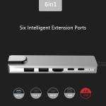 Aluminum Alloy 4K 30HZ 100Mbps RJ45 8 In 1 USB C Hub