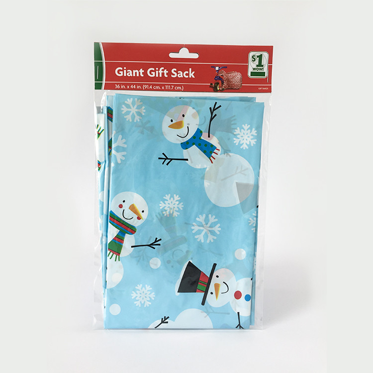 Custom LDPE 65*80cm Plastic Gift Wrap Bags With Drawstring