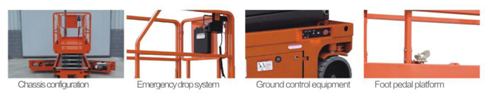 Hydraulic Driven Scissor Lift Aerial Work Platform Working Height 12m