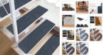 8" X 30" Grey Non Slip Stair Mats Self Adhesive Indoor