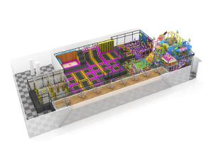Wholesale Candy Themed Trampoline Park Equipment , 20m Width Kids Exercise Trampoline from china suppliers
