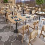 80cm 110cm Wooden Table And Chair For Restaurant Booth Commercial