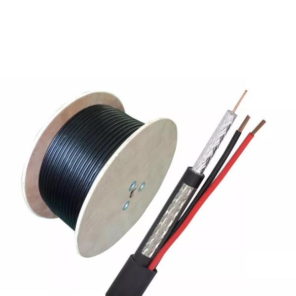 HD40+2×0.50 Coax Cable Bare Copper /CCS AL Foil CCTV Siamese Cable Coax HD40 2C