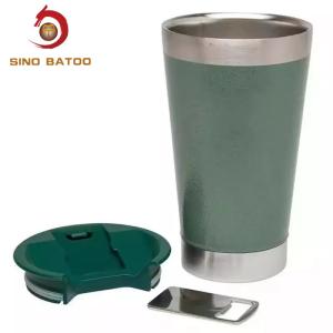 Wholesale FDA 16oz Double Wall Stainless Steel Beer Mug With Bottle Opener from china suppliers