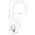500000Cycles Brass 35mm Kitchen Sink Water Faucet
