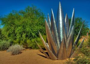 Wholesale OEM ODM Aloe Vera Polished Stainless Steel Sculpture For Park Decoration from china suppliers