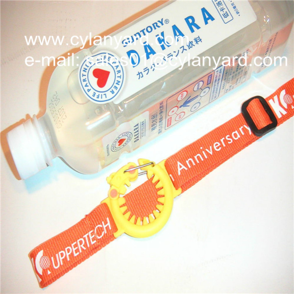 polyester lanyard with water bottle holder loop
