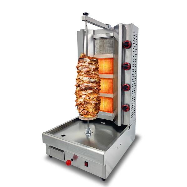 Sustainable PG-04 Commercial 4 Burner Doner Kebab Machine Gas Shawarma Machine