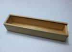 Custom Design Unfinished Wooden Wine Gift Box , Sliding Lid Single Wooden Wine