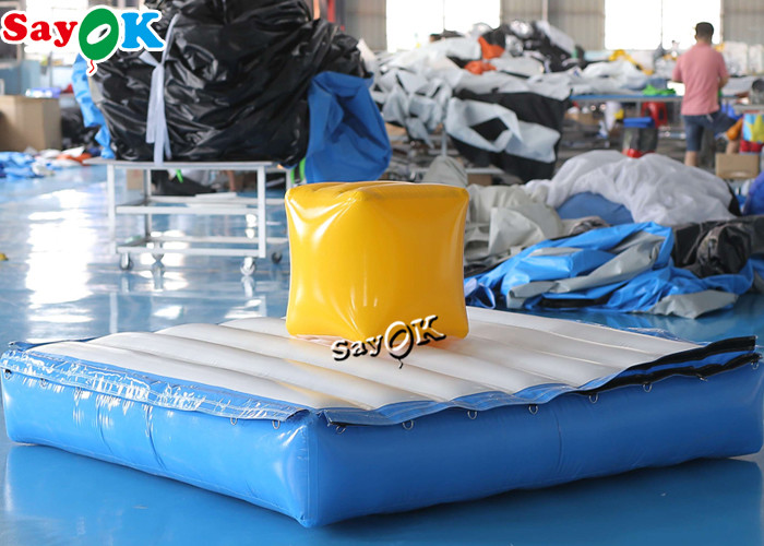 Custom 2x2m Inflatable Amusement Park Blue Cube Blow Up Water Trampoline Backyard Water Toys