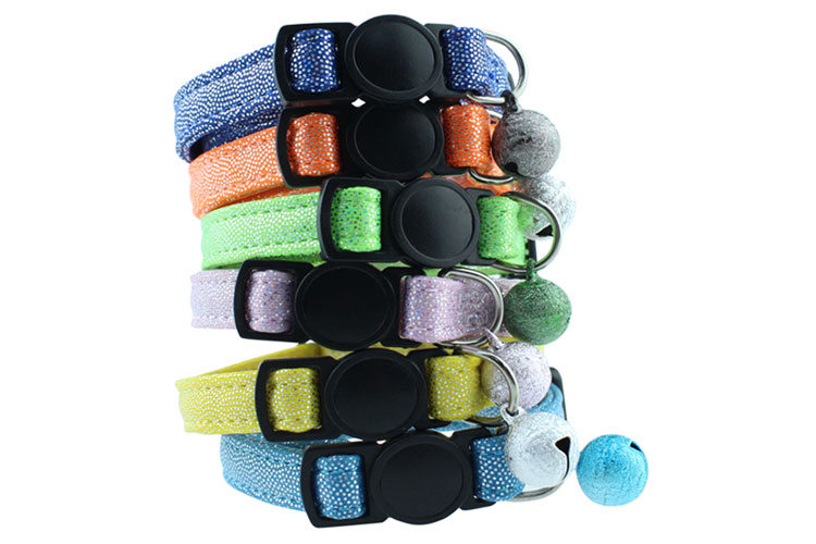 Pu Breakaway Pet Training Collars inflatable cat collar With Bling Bell