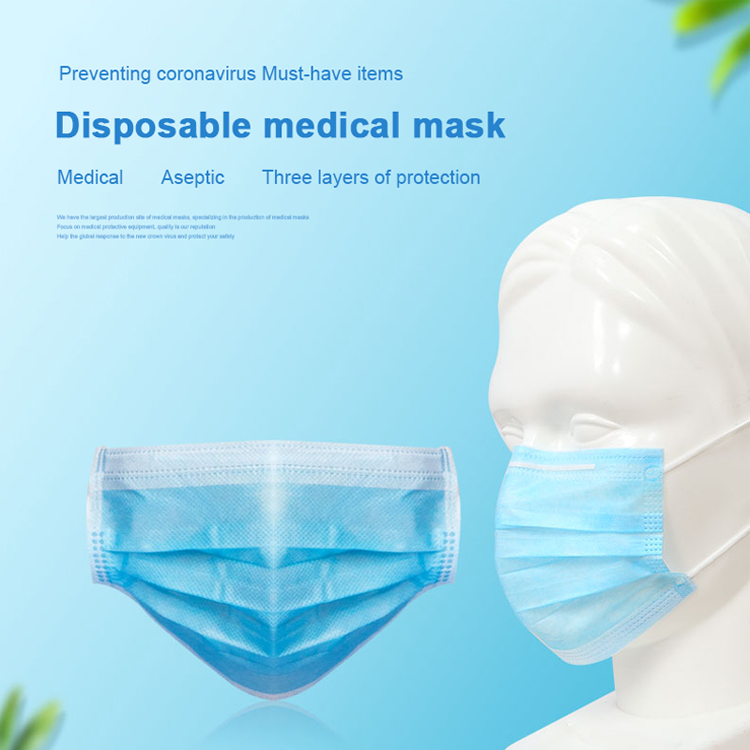 3 Layers Sterile Disposable Medical Mask Breathable Anti Virus FDA Certificate