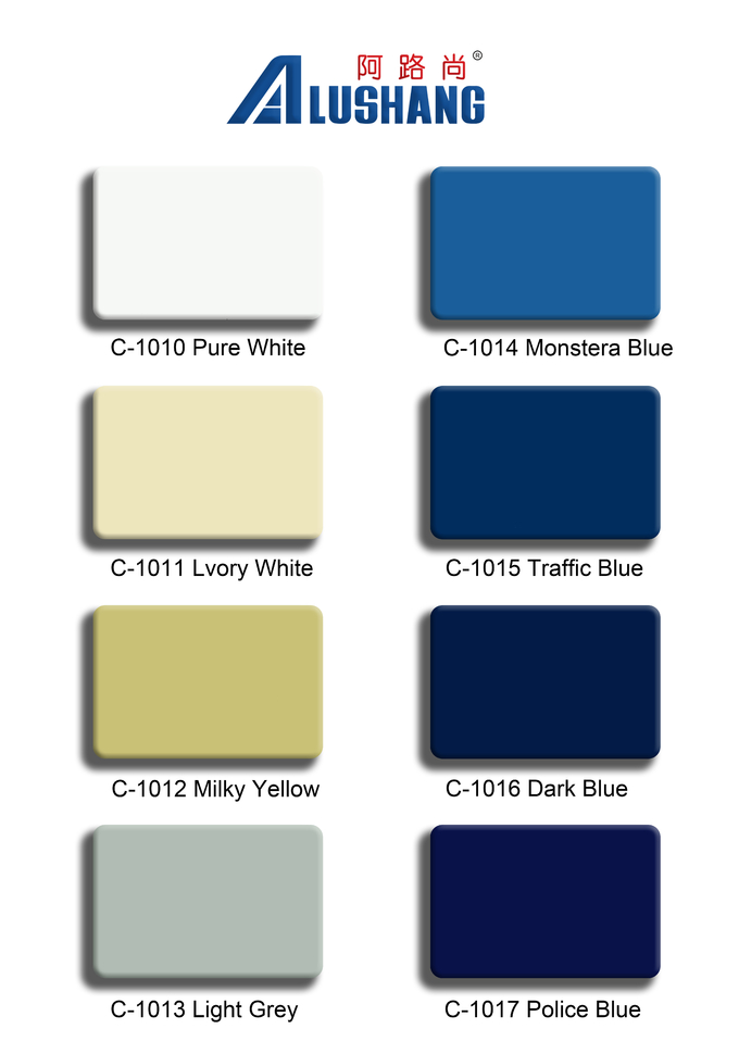 white Color Aluminum Composite Panel For Construction Building Decoration 4MM 1.22*2.44m