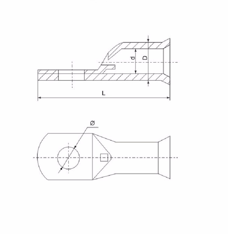 High quality bell mouth copper pipe-pressed terminal lugs