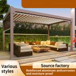 Courtyard Outdoor Flipped Louver Arbor Garden Villa High-Grade Awning Electric