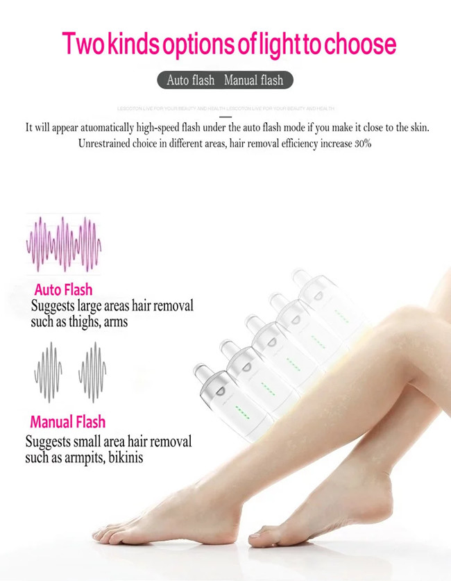 Gold White 300000 Flashes 50 / 60Hz IPL Diode Hair Removal