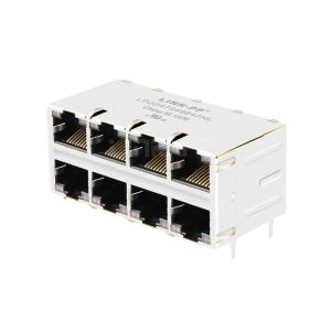 Wholesale RM5-ZZ-0003 Compatible LINK-PP LPJG47549B47NL 100/1000 Base-T Yellow&amp;Green/Yellow&amp;Green Led 2x4 Port Industrial RJ-45 Ethernet Connector from china suppliers