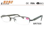 Unisex fashion design reading glasses with stainless steel, suitable for men and