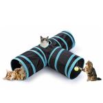 Pet Cat Tunnel Supplies Cat Ring Paper Three-Way Tunnel Cat Toy Drill Climbing