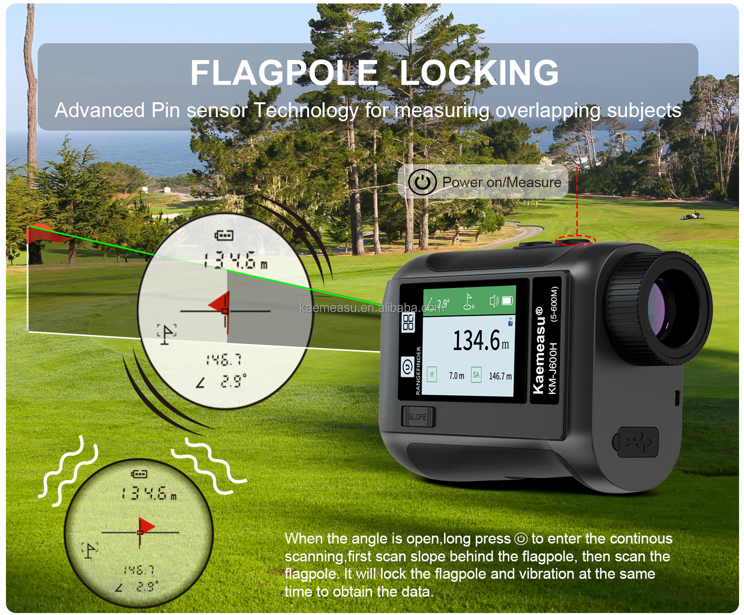 J Upgraded LCD Screen Golf Sport Laser Rangefinder Optical Instruments Hunting Diastimeter Intelligent Golf Telescope
