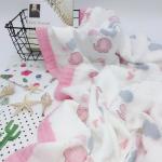 Printed Soft Newborn Blankets Nursing Cover Double Layer Gauze No Fluorescent