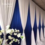 Wholesale custom color ice silk drape cloth curtains valance for events