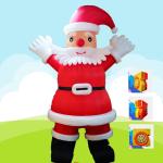 100w Inflatable Santa Blower , Flame Retardant Small Inflatable Blower