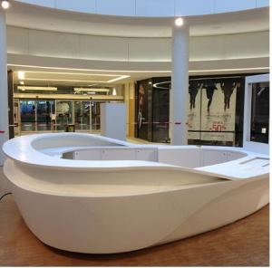 Wholesale Unique Curved Reception Counter , Solid Surface Hotel Reception Desk from china suppliers