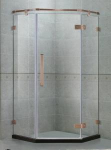 Wholesale 135 Degree Stainlees Steel Hinge Shower Enclosures Swing Red Bronze Support Bar For Apartment from china suppliers
