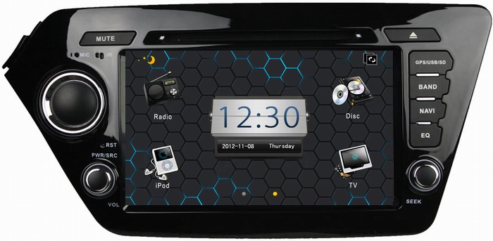 Car dvd players for Kia K2 /RIO 2011-2012 with car gps navigation OCB-8044