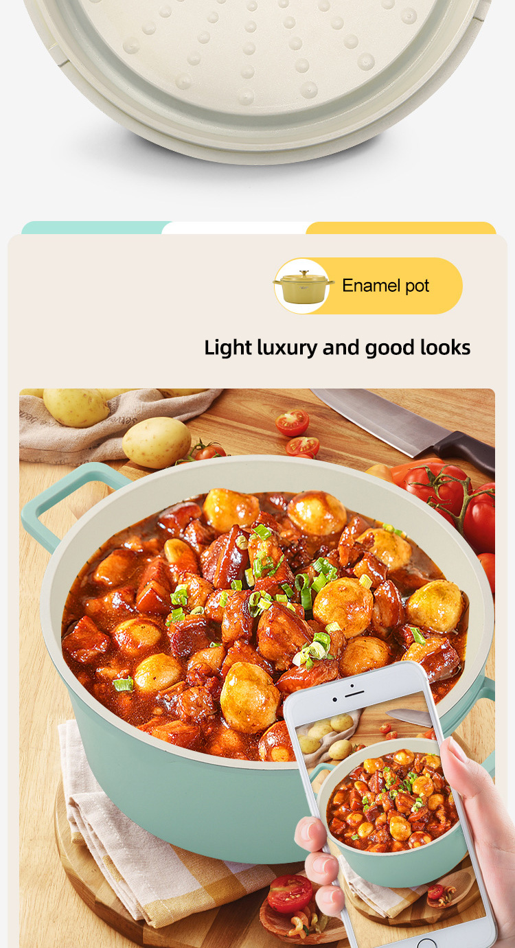 Multi-function Kitchen Cookware Pot Induction Stock Pot Aluminum Alloy Non Stick Soup Pot With Handle