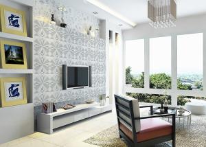 Wholesale 3D PVC Geometric Printing Wallpaper TV Background Contemporary Wall Covering from china suppliers