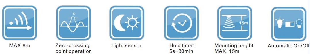 ATEX IECEx Lighting Accessories Motion Sensor AC120-227V