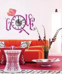 Home Decoration Acrylic Love Designer Wall Sticker Clocks 10D050