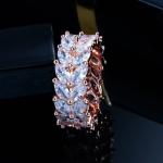 Vintage Lovers Promise ring sets White Gold Filled AAA cz Party Wedding Band