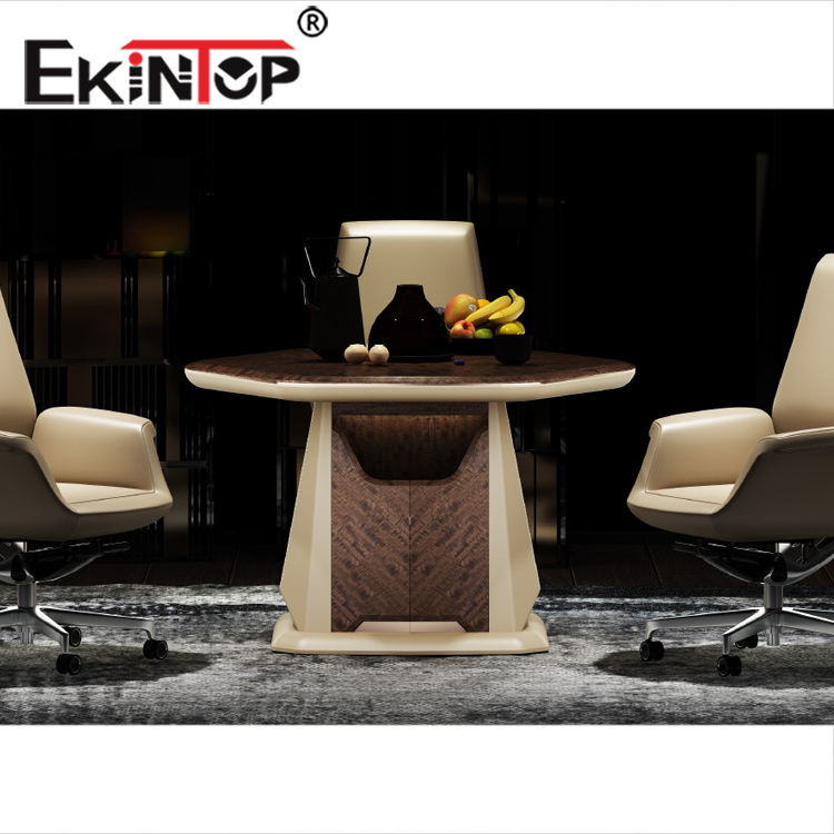 Panel Wood Office Meeting Table Adjustable Round Meeting Desk Multifunction