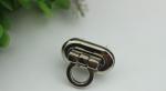 Lady handbag zinc alloy gunmetal color high quality metal twist locks