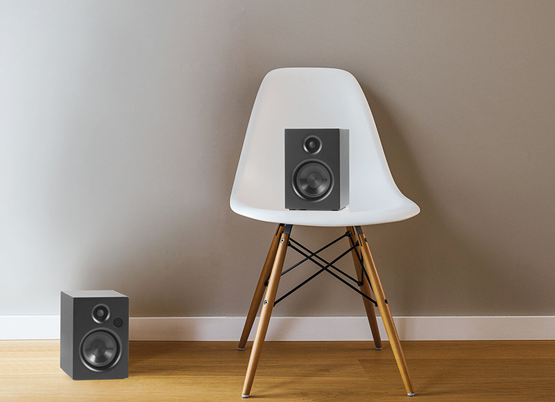 Hi-Res Bluetooth Bookshelf Speakers China OEM Wooden Cabinet Powered Studio Monitor Speakers 3.5" Active Near-Field Loudspeaker