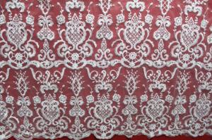 Wholesale Diamond Mesh based Crown Style Embroidery Lace Fabric Crown for Women's Clothes from china suppliers