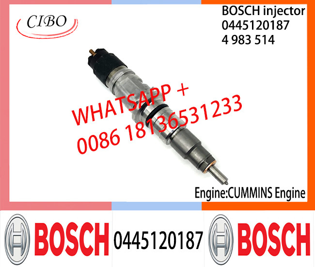 BOSCH 0445120187 4983514 Neutral Fuel Injector Assembly 0445120187 4983514 For CUMMINS