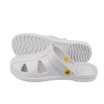 Black Non Slip Food Industry Footwear Lab Cleanroom ESD SPU Antistatic Slippers