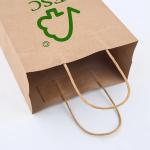 Custom Printed Logo White Brown Gift Shopping Kraft Paper Bag With Twisted