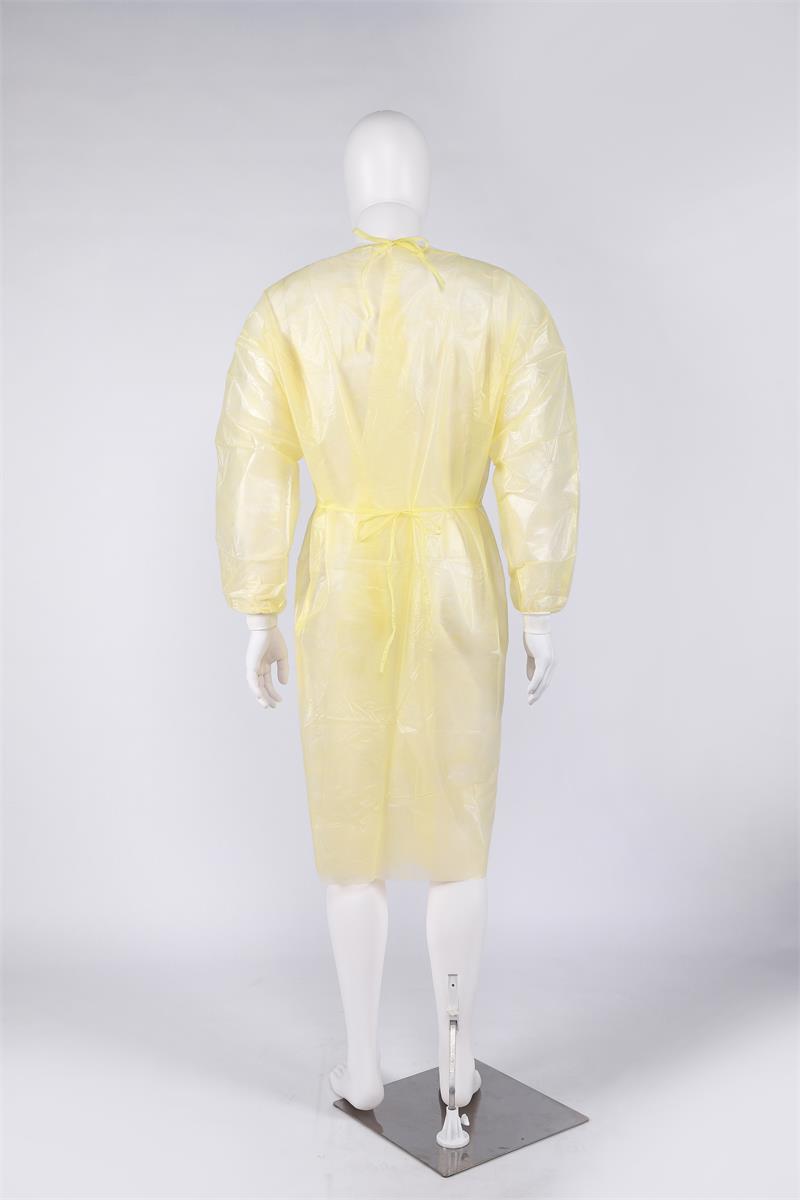 25g Impermeable Isolation Gown Disposable PPE Gowns For Sale Polyethylene Coated